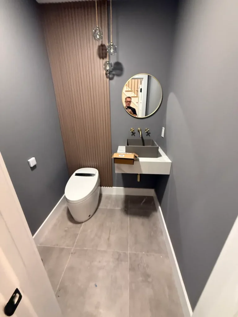 Powder Room remodel by C&S of Long Island