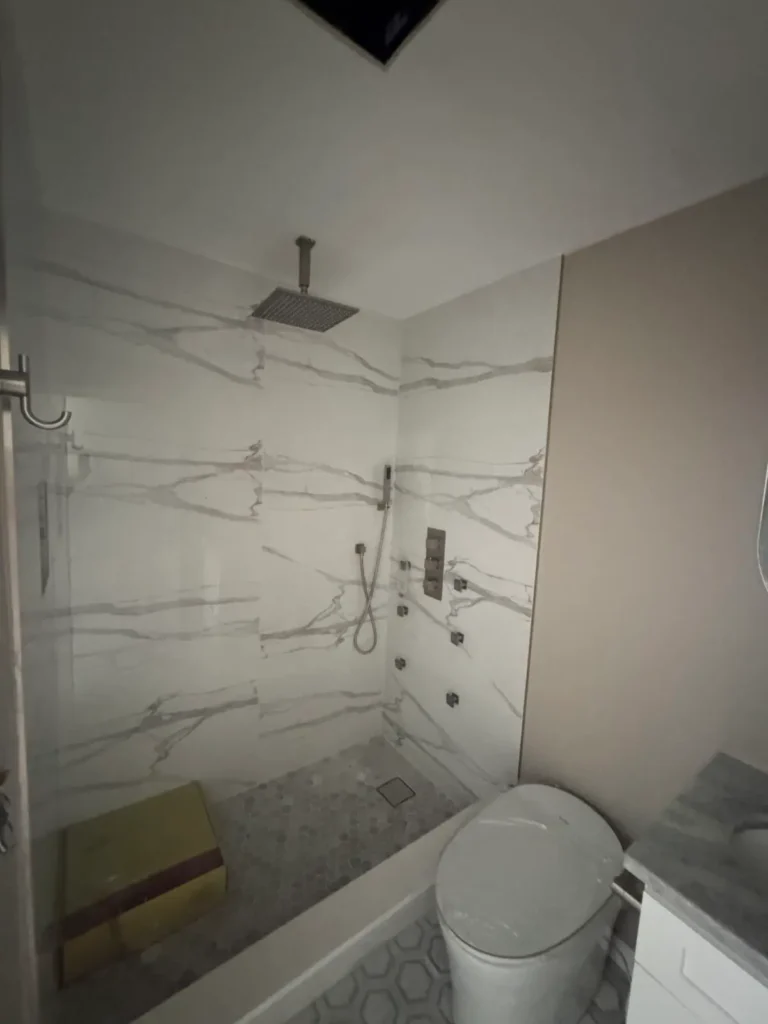 Shower remodel by C&S of Long Island